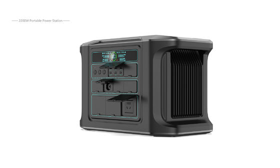 Trạm điện di động tái tạo 2200W LiFePO4 pin Lưu trữ năng lượng ngoài trời