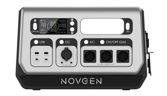 2048WH 2200W Hệ thống lưu trữ năng lượng mặt trời Ban công điện di động